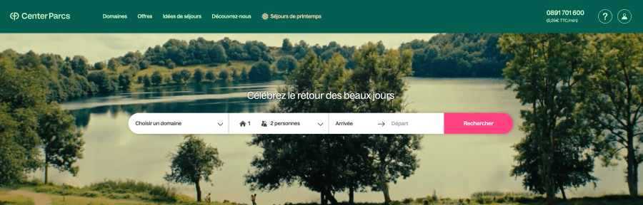 Site Internet Center Parcs